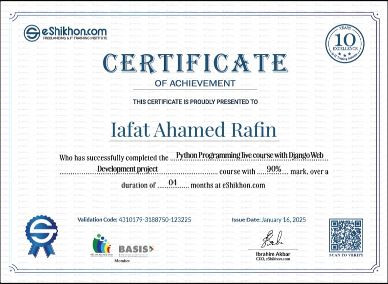 Advanced Python Programming Certificate